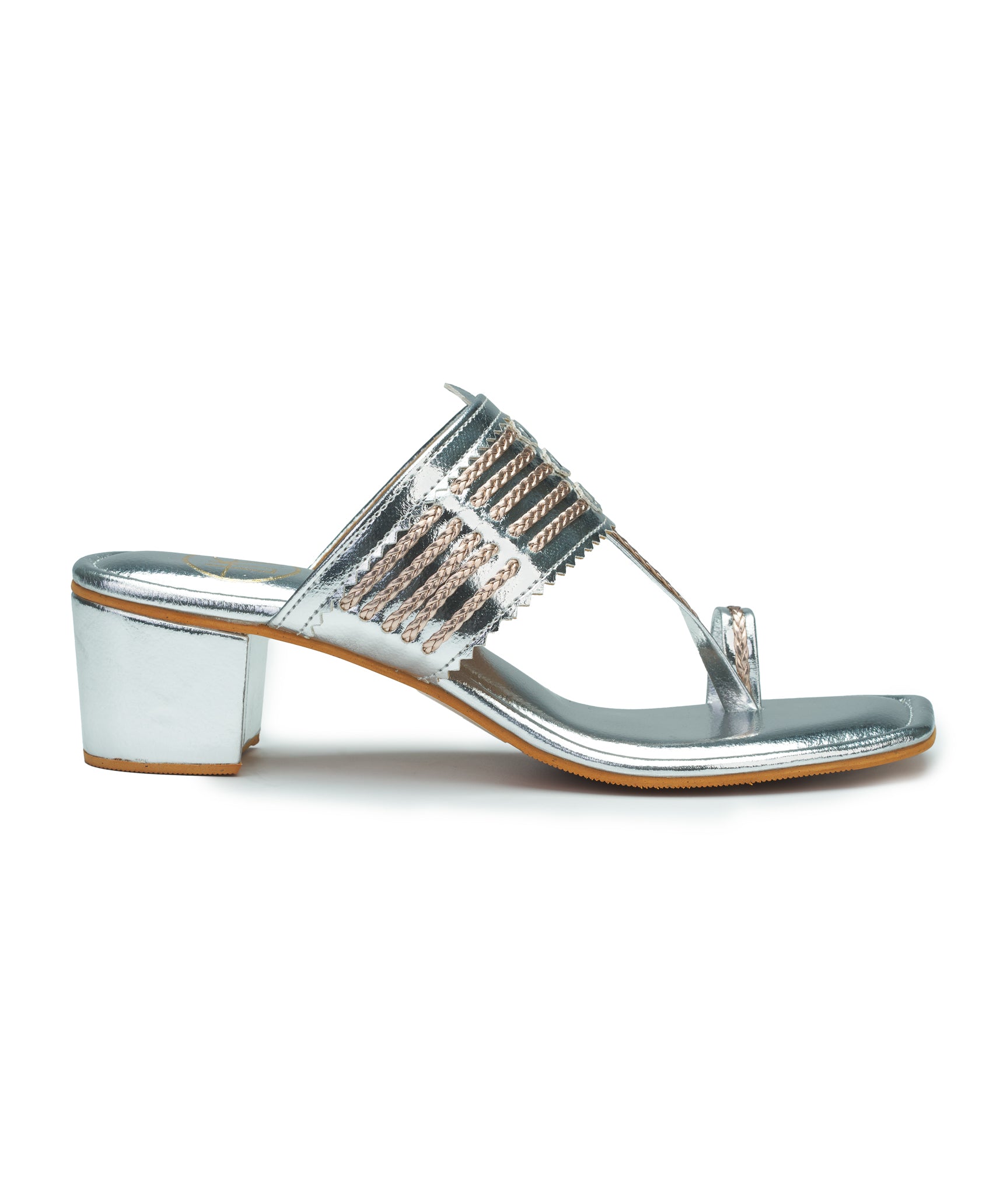 Full Moon Silver Block Heel